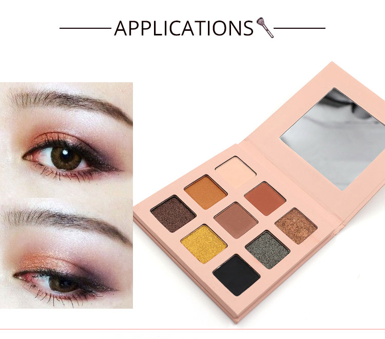 Wholesale price high quality square eyeshadow 9 color makeup custom eyeshadow palette
