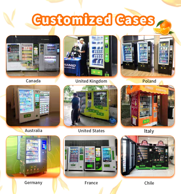 Commercial Usage Coin Bill Credit Card Vending Machine 30W SDK Functions