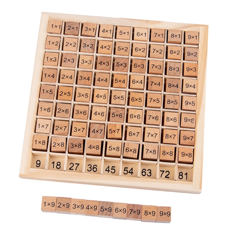 Montessori 0.59in 99 Number Wooden Math Toy Table Abacus Counting Toy
