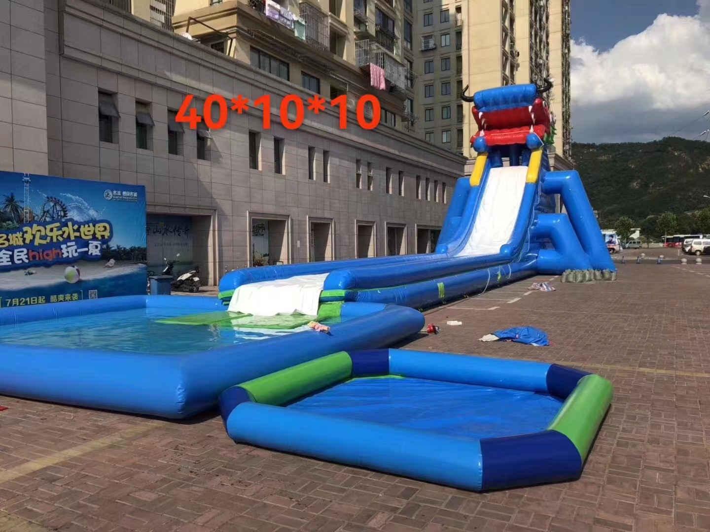 Customized PVC Inflatable Swimming Pool and Slide for Ultimate Water Play
