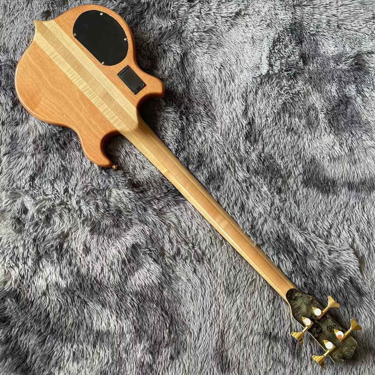 Custom Alem Grand Type 4, 5, 6 Strings Neck Through Body Electric Bass Ash Body