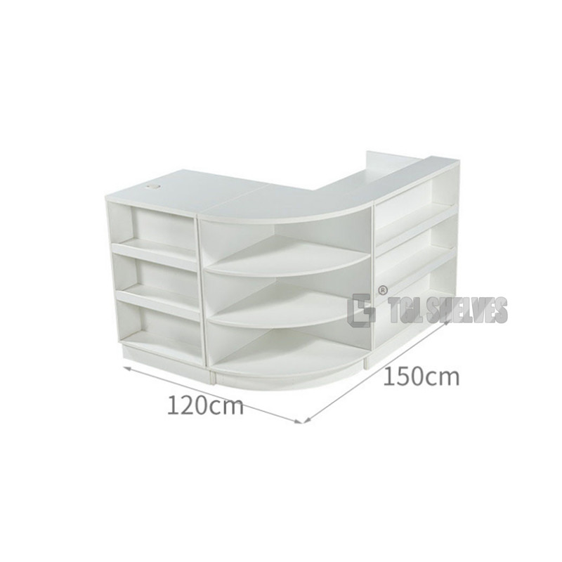 Modern Supermarket Checkout Counter 600×600×850mm Size MDF Boards Material
