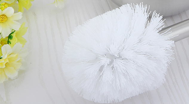 Eco - Friendly Toilet Brush Accessories Round Base Economy Strong Clean Toilet Brush Set