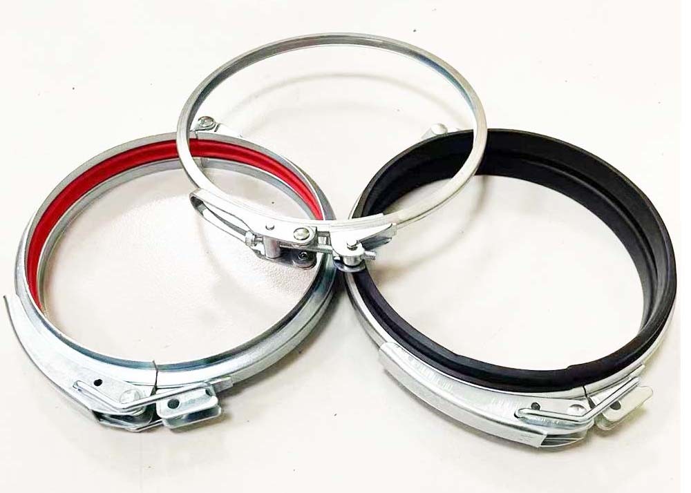 80-600mm SS Pipe Clamp , V Band Duct Clamp With Tpe Gasket