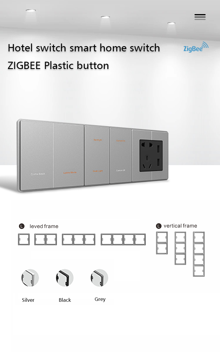 4 Gang Zigbee Smart Wall Switch Wireless Remote Phone Control