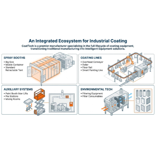 Custom Overhead Conveyor Coating Line Finish Line Powder Coating
