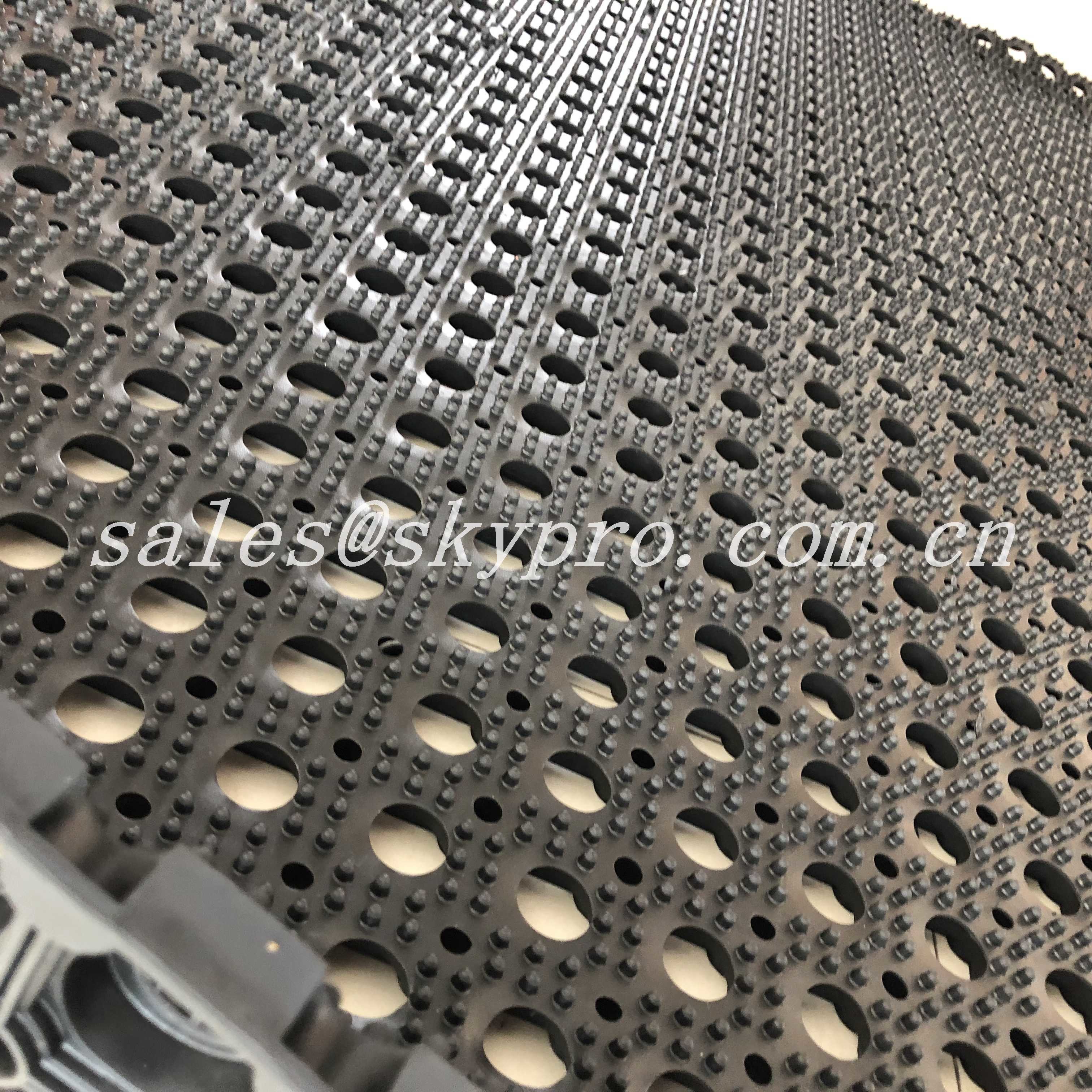 Waterproof Holes Hollow Interlock Rubber Kitchen Floor Mats 3/8”Or 5/8”