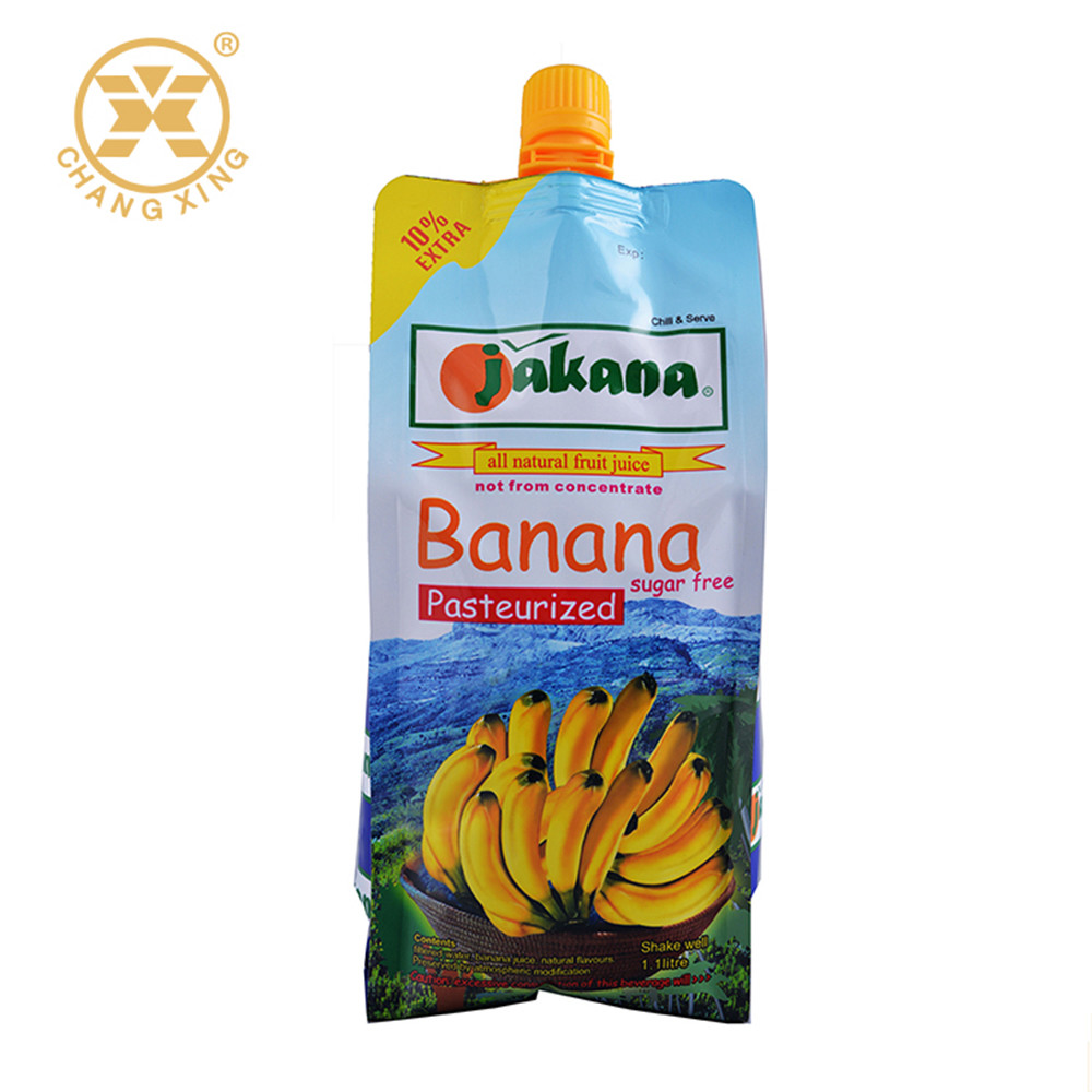 Customize Spout Size 8.6mm 10mm Stand Up Juice Pouch With Spout Food Grade