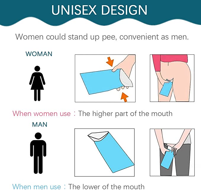 600cc Urine Bag Portable Pee Bag Disposable Camping Collection Emergency Urinal Bag for Men and Women for Travel Traffic jam
