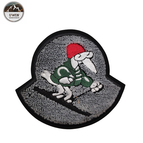 Ski Villain 3D Embroidery Patches Toothbrush Material Any Color Available