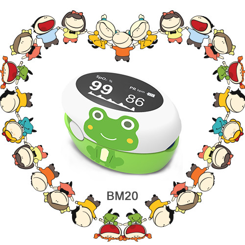 Rechargeable Oxygen Level Monitor for Kids with Spo2Heart Rate Long Battery Life