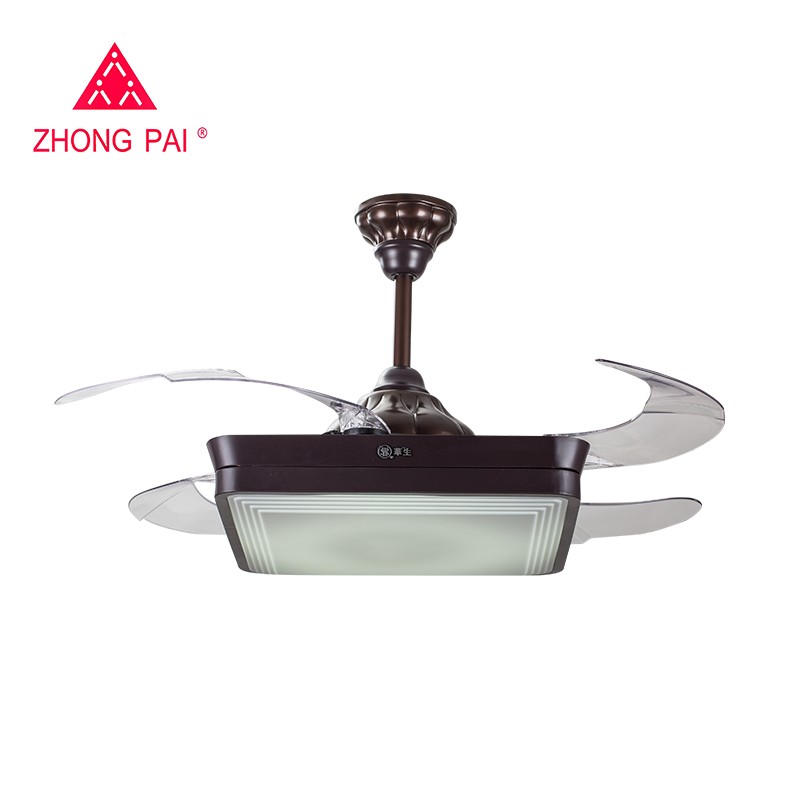 Brown 70 Watt Flush Mount Retractable Ceiling Fan Light With Remote 5250lm