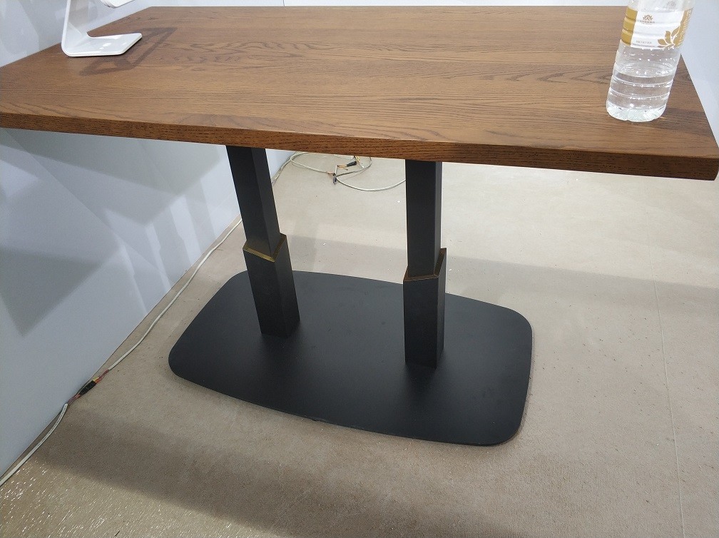 Square / Rectangle Counter Height Table Base Sandy Texture Bar Table legs For Restaurant