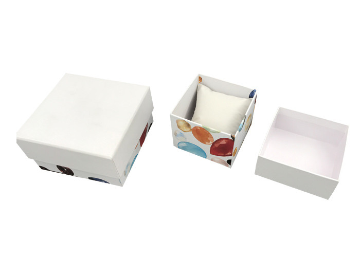White Sustainable Paper Gift Packaging Box / Personalized Mens Watch Box