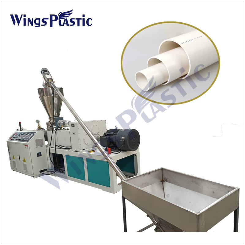 Twin Screw PVC Pipe Extrusion Machine Production Line / Plastic PVC UPVC Pipe Extruders