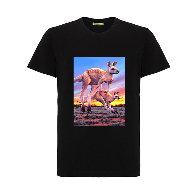 Black Unique 3D T - Shirt Lenticular Printing Service Soft TPU Material