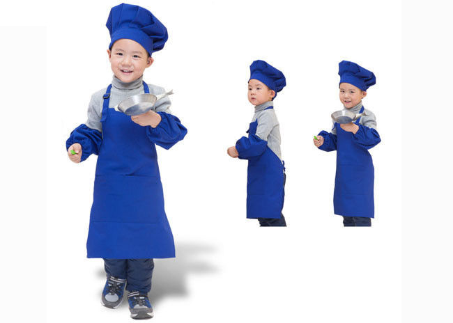 Colorful Durable Kitchen Cooking Aprons , Custom Logo Printed Cotton Kitchen Aprons