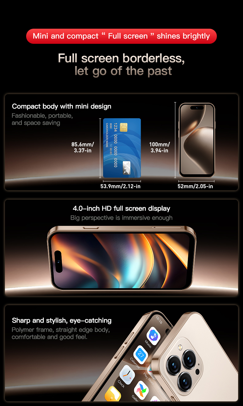 M16 PRO Mini 3G SmartPhone 4.0'' MTK6580M Dual SIM 2000mAh WIFI Android