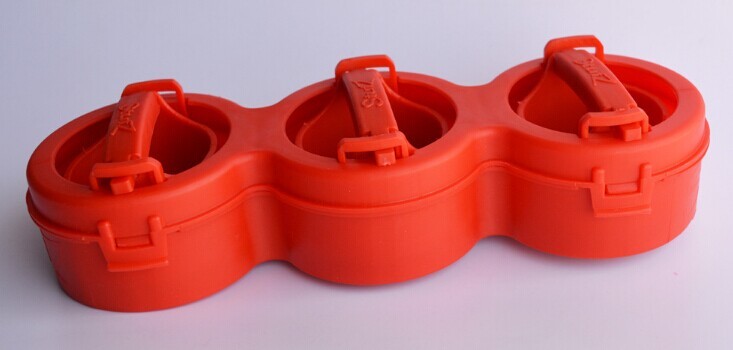 Triple Burger Presses Small Kitchen Tools Mini Red For Three Meat Patties