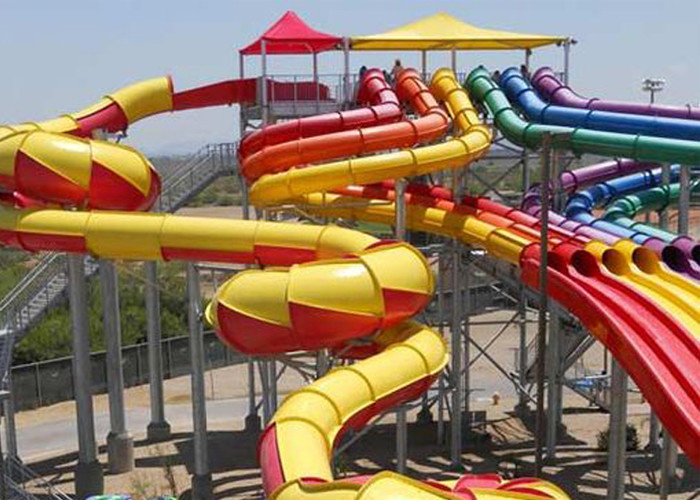 Fiberglass Tube Water Slide Outdoor Amusement Waterpark For Adult