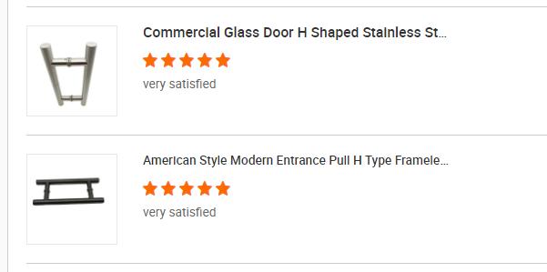 Durable Aluminum Double Sided Glass Door Pull Handles for Out Door Applications
