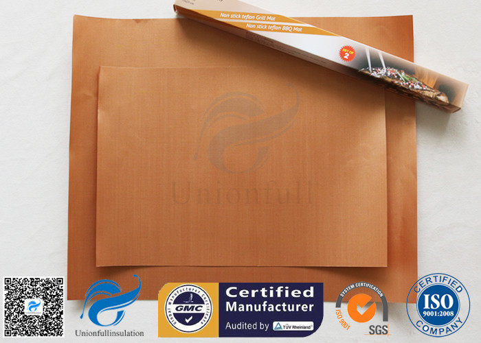 Non Stick Silicone Baking Mat PTFE BBQ Grill Mat Copper 0.2MM Heat Resistant 260℃