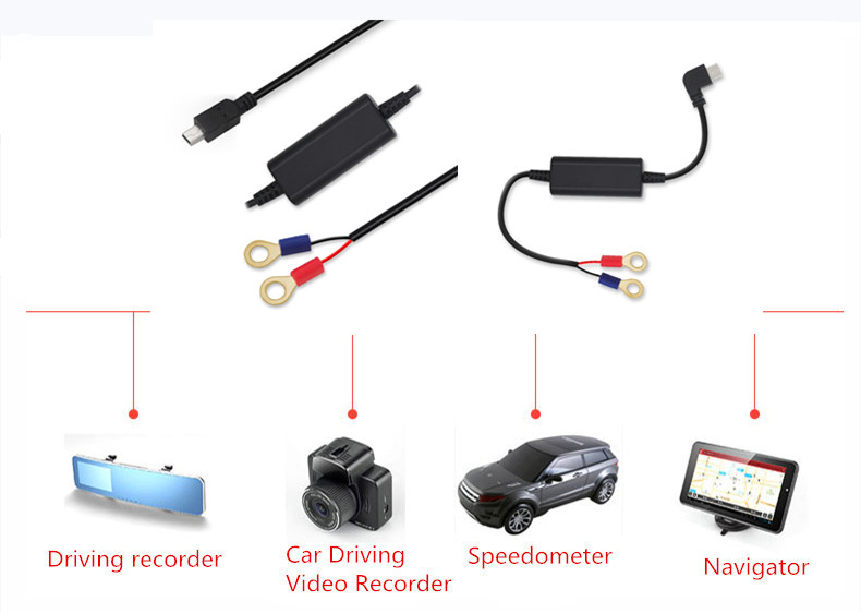 1.5M DC/DC Car Power Converter USB Charging Cable 50Hz/60Hz Black