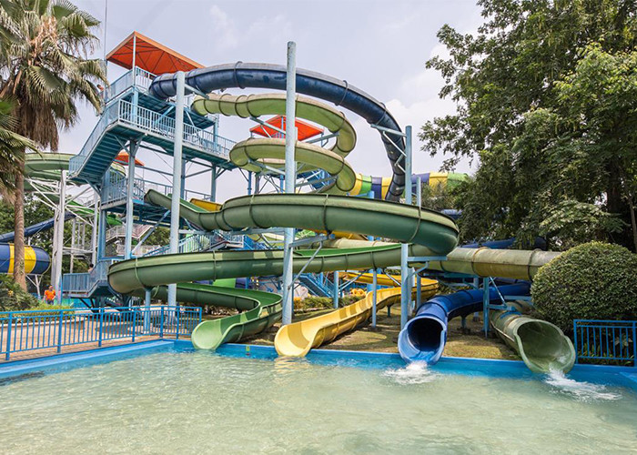 Huge Space Bowl Water Slide Playground / Commercial Water Slide Equipment