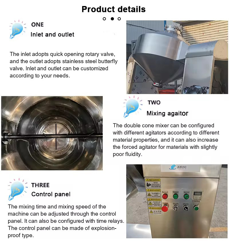 High Quality 10L-8000L Double Cone Blender Mixing Machine For Chemical Materials