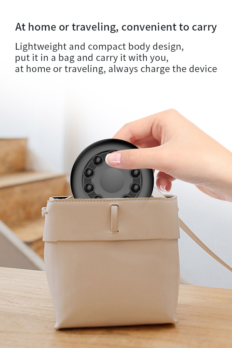 Portable Suction Cup Mini Wireless Charger Pad For Iphone 11 12 Pro Max