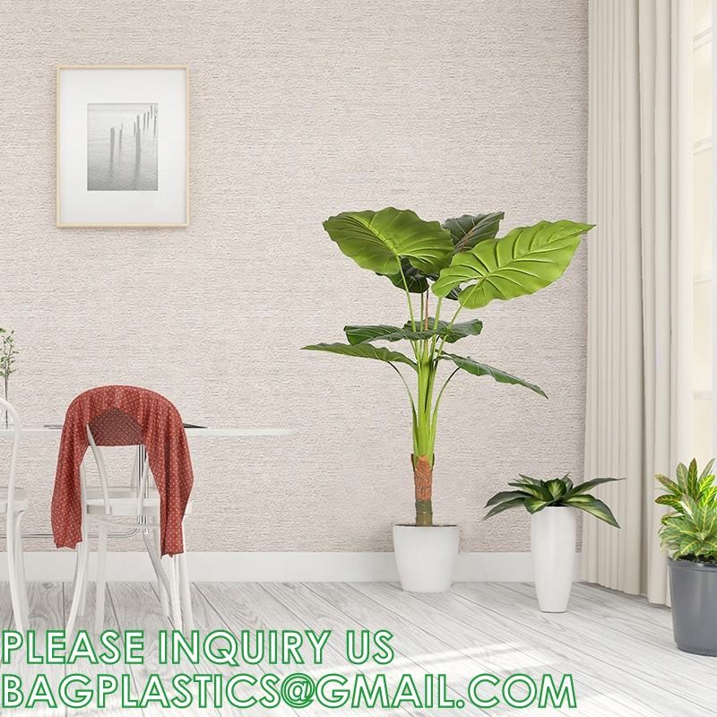 Artificial Plants 15 Inch Artificial Dripping Guanyin Tree Faux Plants Décor Indoor Outdoor,Fake Plastic Plants