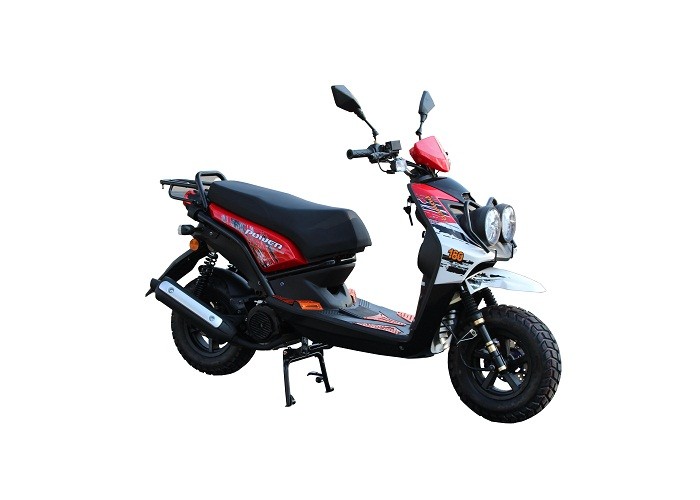 gas motor scooter 125cc 150cc GY6 engine 152QMI 157QMJ alloy wheel red plastic body