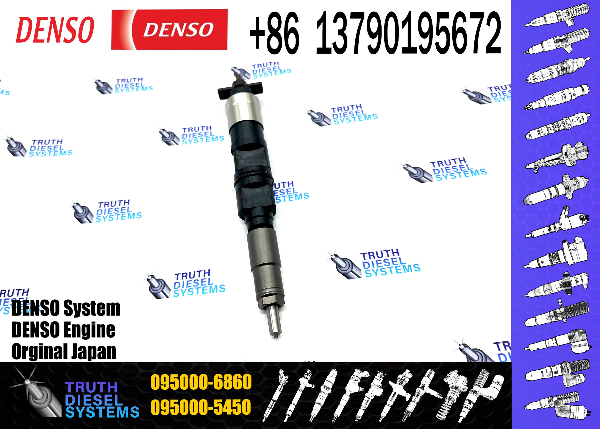 High quality common rail injector 6M60 ME304627 Injector Nozzle 095000-5450 095000-1090 095000-6860 fuel injector diesel