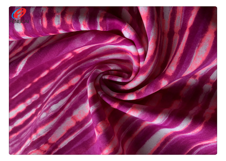 Print 80% Nylon Spandex Knit Fabric Warp Knit For Swimwear Bikini Bra