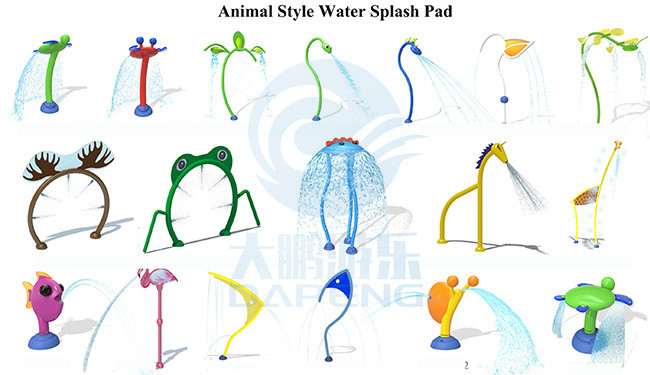 Galvanized Steel Water Splash Pad Splash Zone N Shape Waterfall Water Spray Curtain