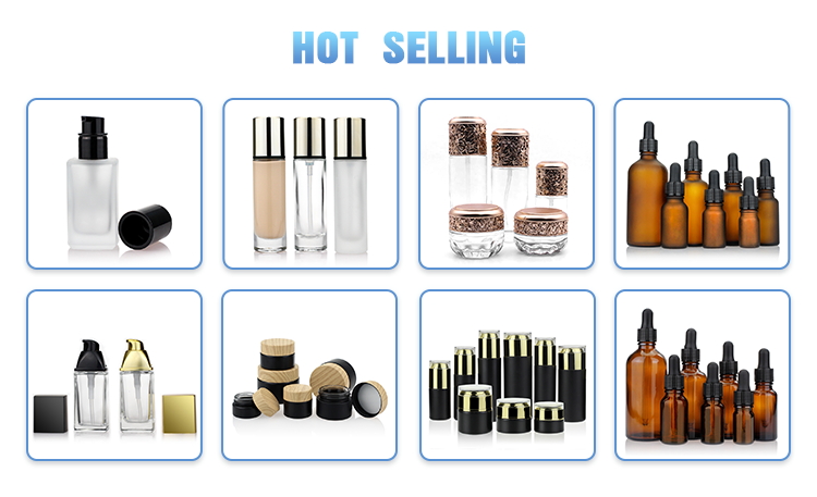 Cosmetics Packaging Flat Round Face Cream Jar Clear Glass Cream Jar 50g 30g