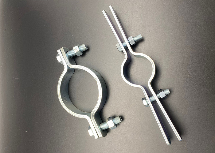 HDG Hanger Riser Pipe Clamp Sz3/8 Inch Heavy Duty Pipe Hangers Ss316 Powder Coated
