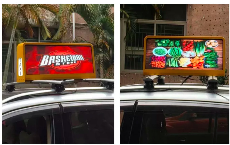 Remote Control Double Sided Fullcolor Sign Taxi Top Led Screen Advertising Waterproof