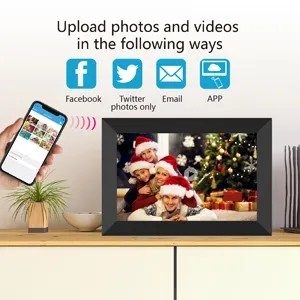 Tabletop 10.1 inch Lcd Electronic Digital Picture Frame With Calendar Clock For Christmas Gift