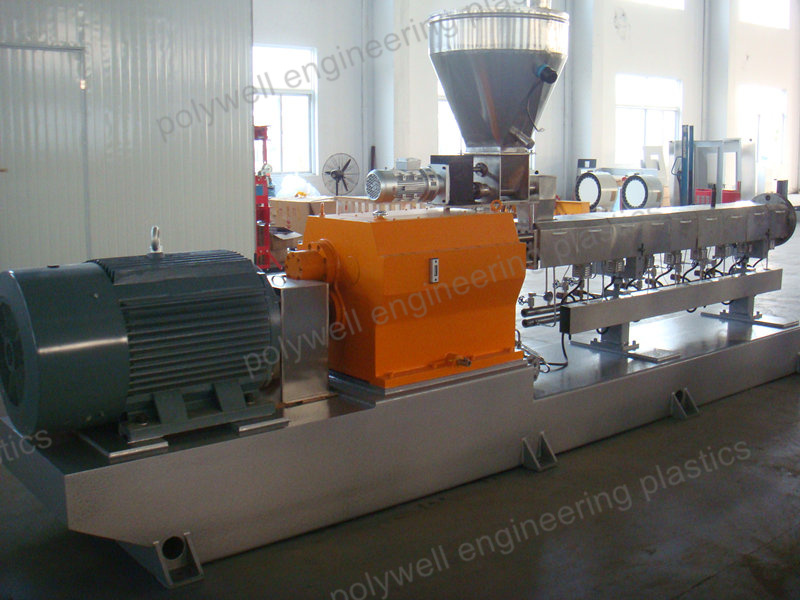 Twin-Screw Modified PA66 With Glass Fiber Pellet Making Machine Polyamide Extrusion machine