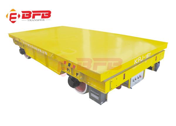 16 Ton Cable Drum Powered Transfer Trolley On Rails For Steel Plant