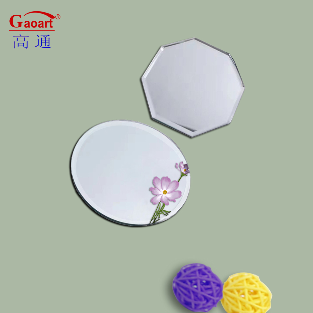 Bath Mirror Square Wall Inflatable Ball Sticker Two-Way Wavy Full Length Decor Mirror