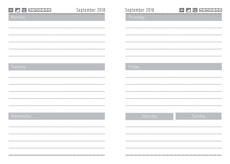 142 * 208 MM Custom Personal Planner PU Leather Cover Material Embossed Logo