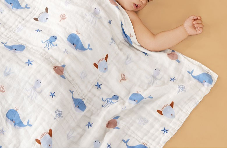 Five Layers 240GSM Thin Gauze Fabric Swaddle Blanket Fabric Breathable