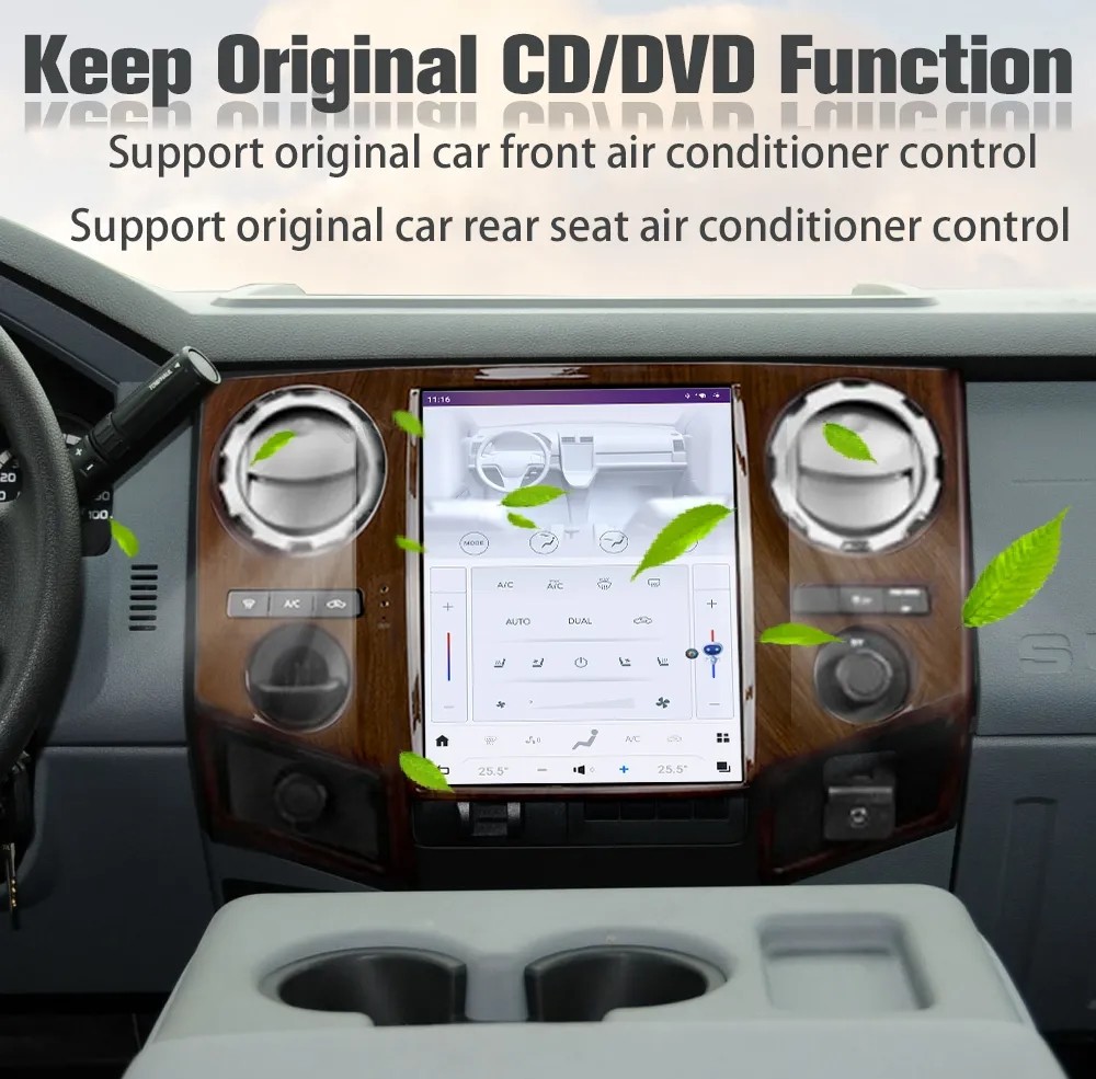 12.1 Inch Touch Screen Head Unit For 2009-2014 Ford F250 F350 F450 F650 128G Navigation GPS Multimedia Player Carplay