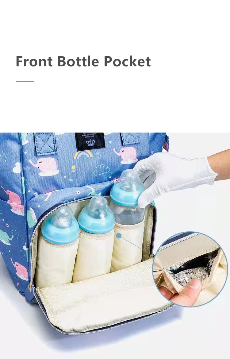 Waterproof Large Capacity Maternity Diaper Bag Mommy Bag Multifunctional Nappy Backpack With Stroller Strap For Mom&Dad