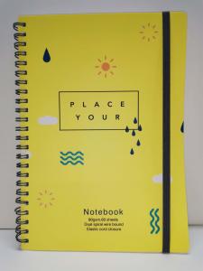 China Yellow Color PVC Hard Cover Spiral Notebook Printing For Promotional Gift on sale