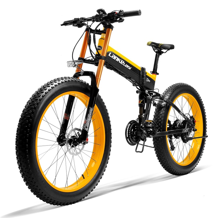 LANKELEISI 1000w Fat Tire Ebike 26 Inch With 48V 13AH Panasonic Battery