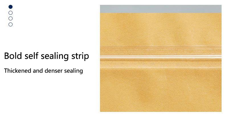 Wholesale moisture-proof food-grade self-sealing bags with hand-opening Windows and kraft paper packaging for food, tea, nuts and snacks