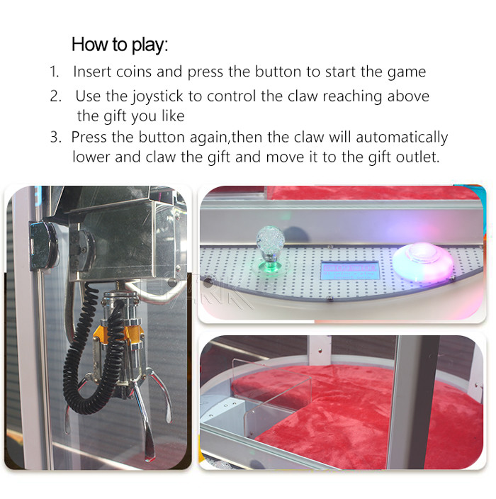 Coin Operated Cute Cat Crane Claw Machine Toy Vending Machine